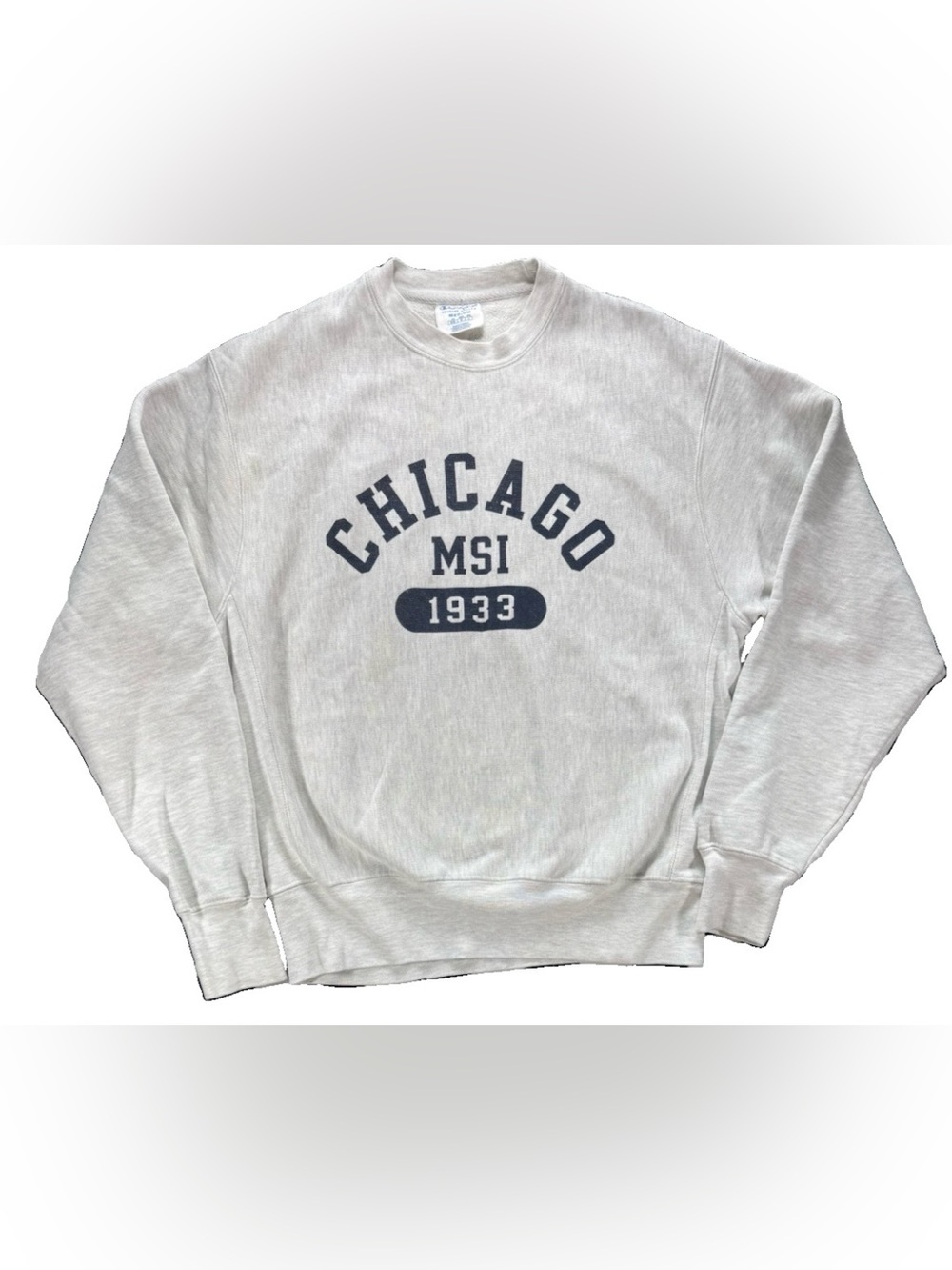 Vintage Champion Reverse Weave Chicago Sweatshirt Adult Medium Gray College